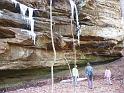 Walking below the icicles